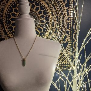 Coach green agate necklace